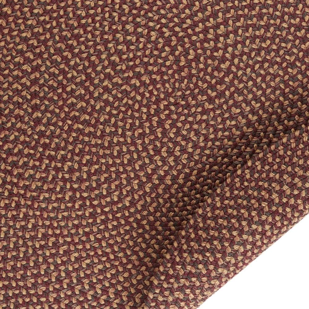 Super Area Rugs Sanibel Alfombra Trenzada Tweed Interior/Exterior - Hecha en USA - Garnet Tweed - 7' Redonda RHO-SN46R084X084