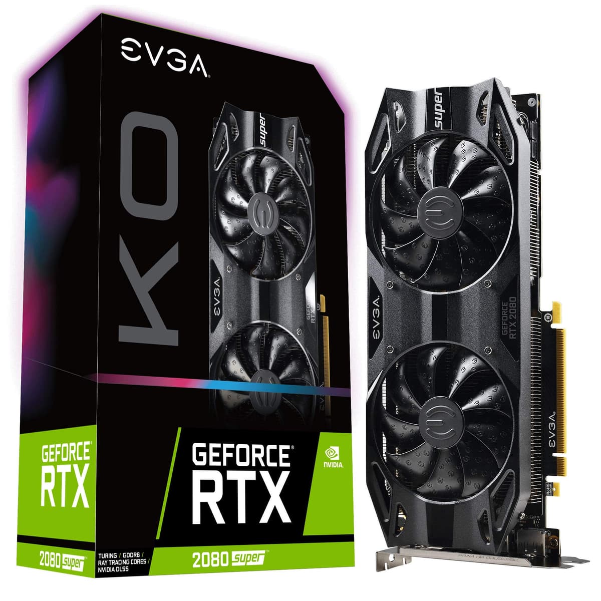 EVGA GeForce RTX 2080 Super KO Gaming, 08G-P4-2083-KR, 8GB GDDR6, Ventiladores Dobles