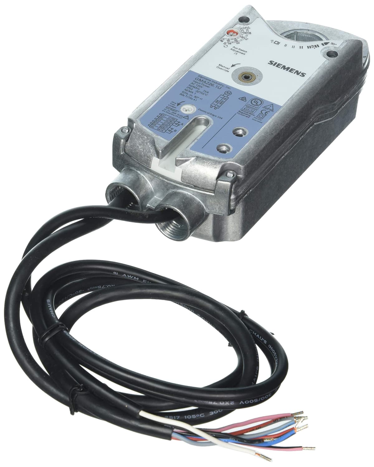 Siemens GMA226.1U Actuador rotatorio con retorno por resorte, 2 posiciones, 120V