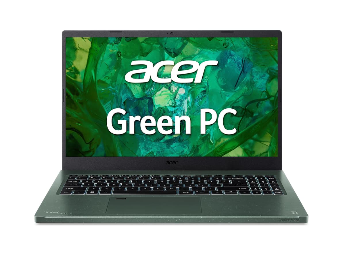 acer Aspire Vero AV15-53P-77V9 PC Intel Evo Verde | Pantalla 15.6" FHD IPS 100% sRGB | Intel Core i7-1355U | Gráficos Intel Iris Xe | 16GB LPDDR5 | SSD 512GB Gen4 | Killer Wi-Fi 6E | Materiales PCR