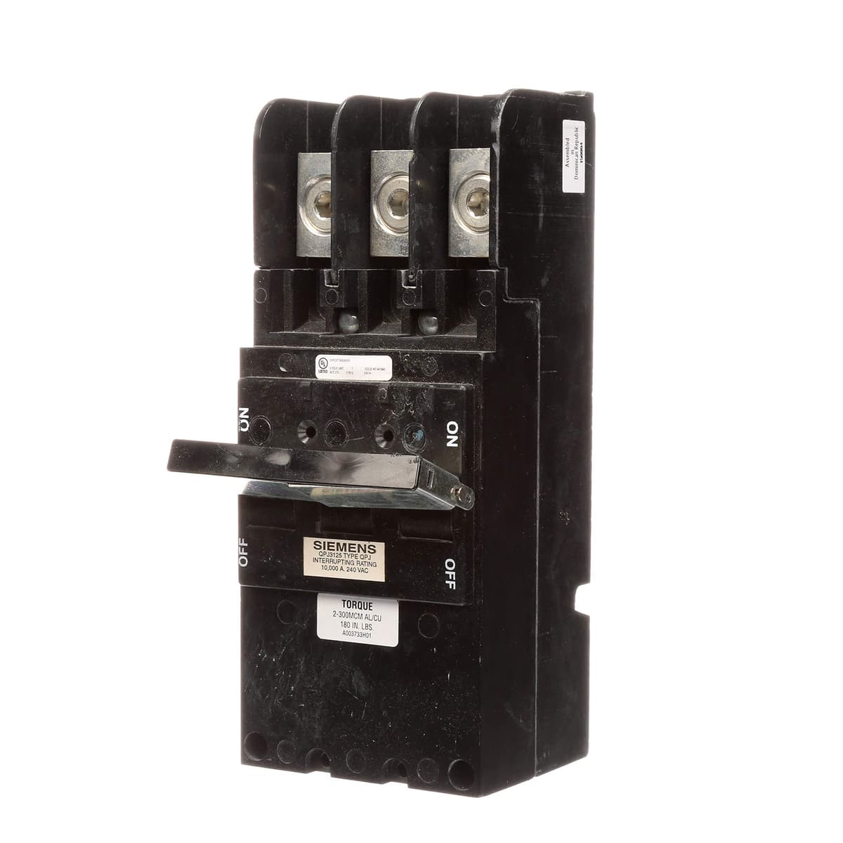 Siemens QPJ3125 125A 3P 240V 10K QPJ enchufable