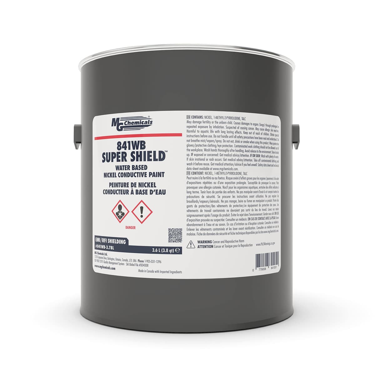 MG Chemicals 841WB Pintura Conductiva a Base de Agua, 3.6 L, Gris 841WB-3.78L
