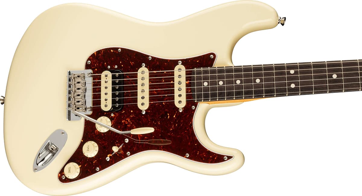 Fender American Professional II Stratocaster HSS - Olympic White con diapasón de palisandro 113910705