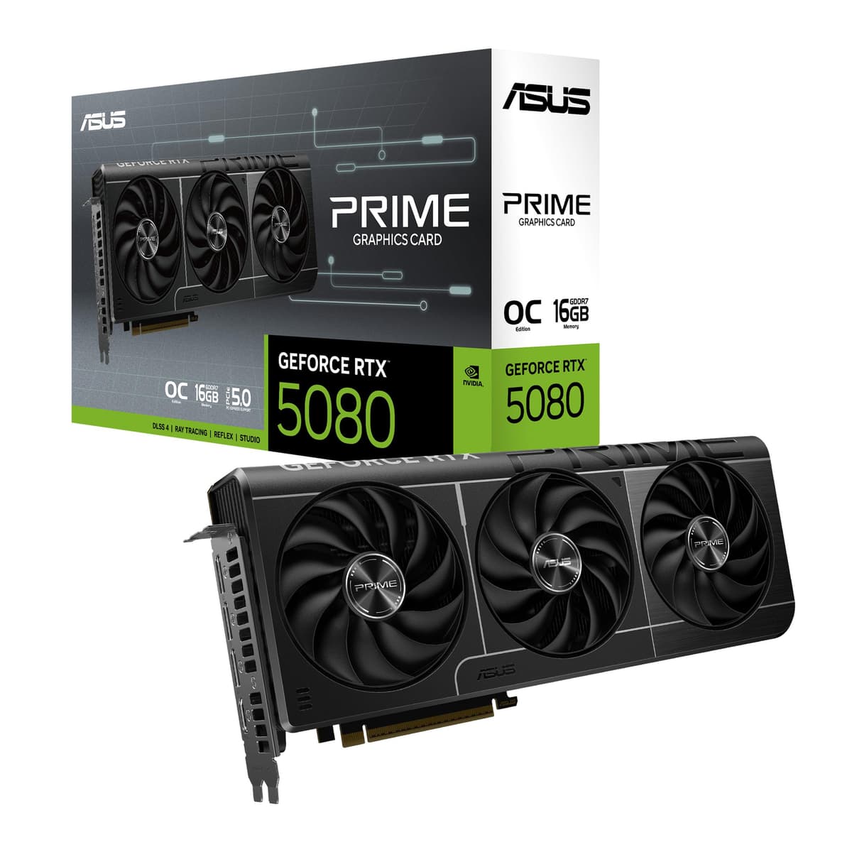 ASUS Prime GeForce RTX 5080 OC 16GB GDDR7 PCIe 5.0 SFF-Ready 90YV0LX0-M0NA00
