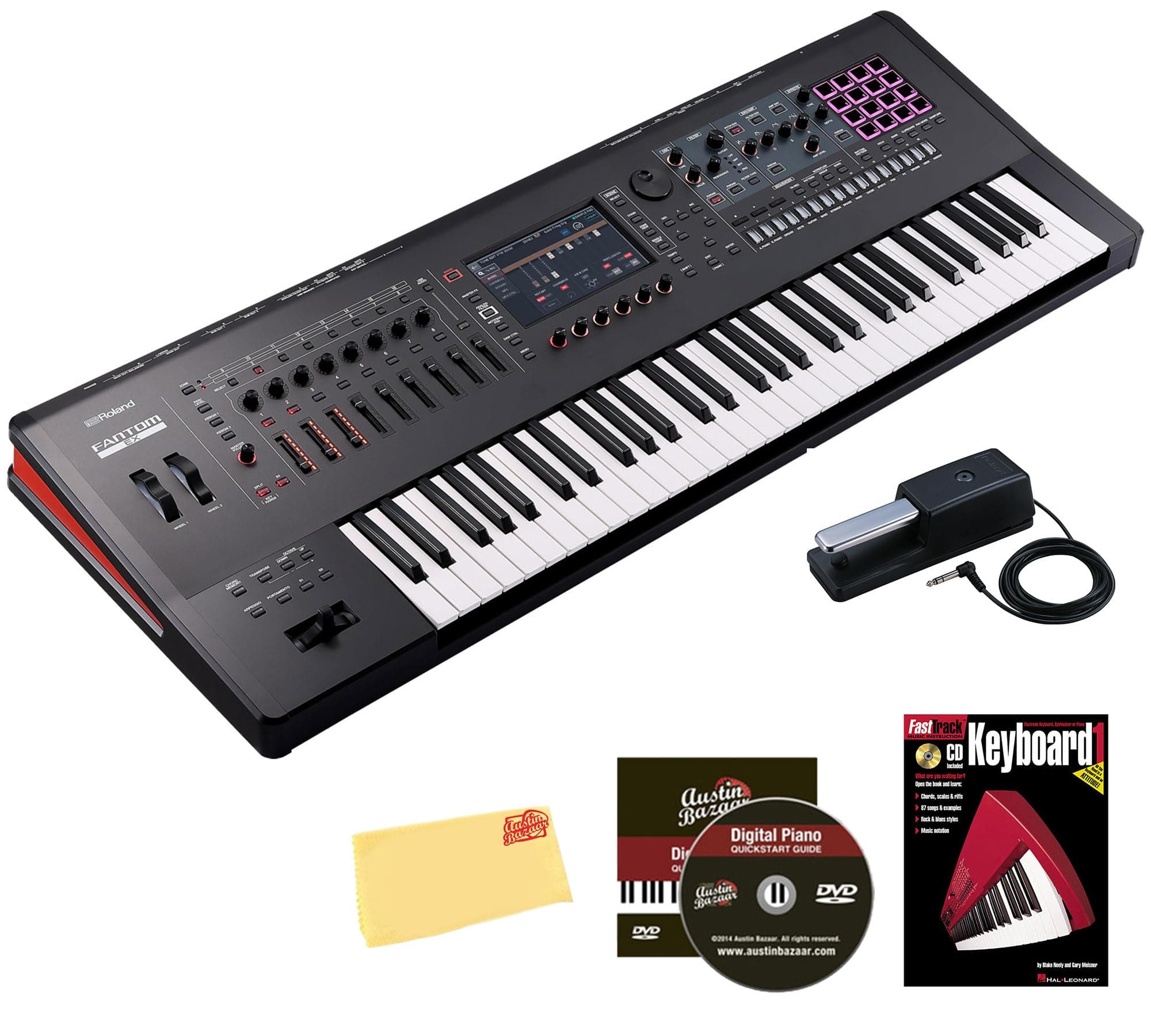 Roland Fantom 6 EX - Workstation 61 teclas con bundle de accesorios AUS-FANTOM-6EX-COMBO-STD