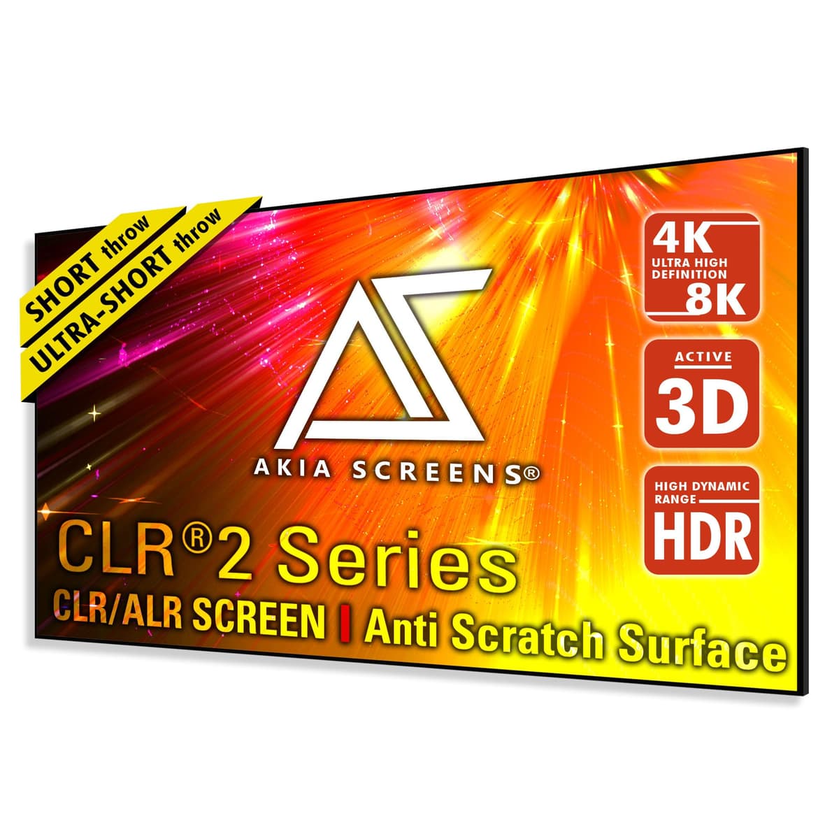 Akia Screens AK-NB103H-CLR2 Pantalla fixa 103" 16:9 CLR2 ALR para proyectores UST/Short Throw