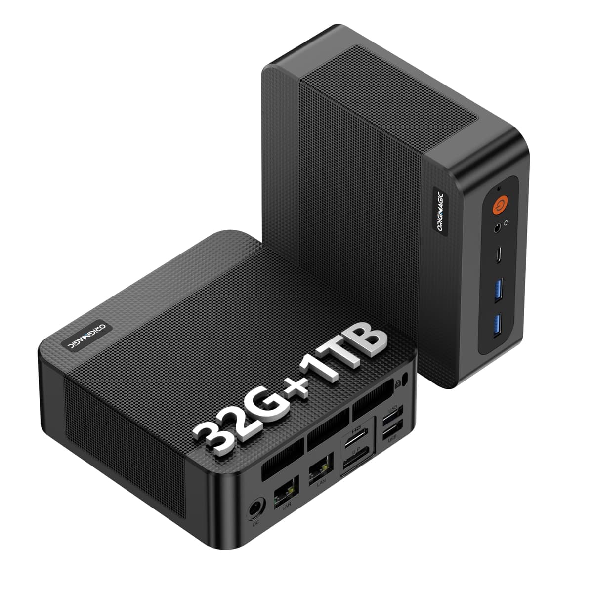 origimagic N4 Mini PC para Juegos | Ryzen 9 6900HX | GPU Radeon 680M | 32GB LPDDR5X RAM (6400 MHz) | 1TB SSD NVMe PCIe 4.0 | Doble LAN de 1 Gigabit | 11 Pro-OS | Wi-Fi 6E AX210 | BT5.3 | Triple pantalla HK WAKESON ELECTRONIC TECHNOLOGY LIMITED