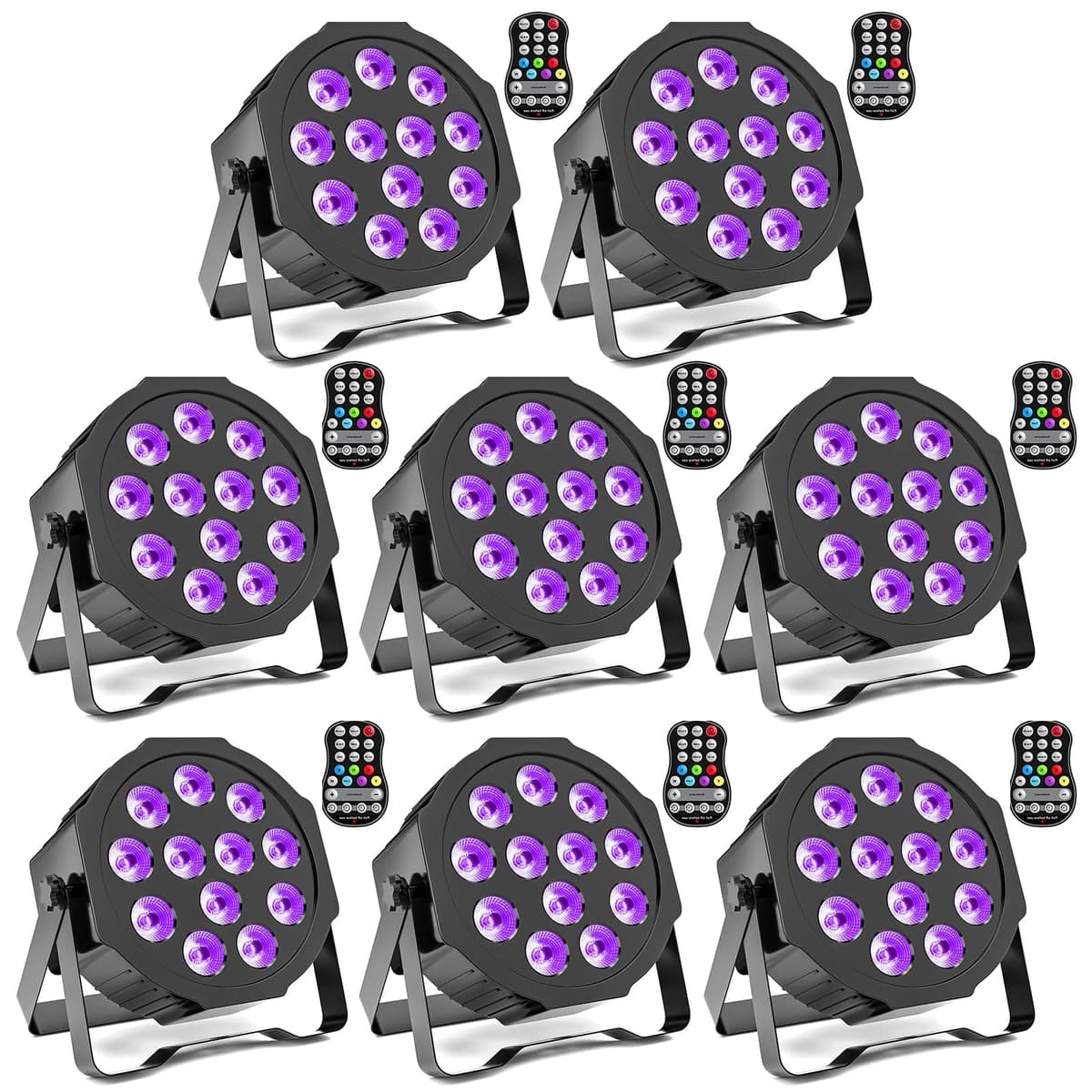 HOLDLAMP Par Uplight Recargable RGBWA+UV 6-en-1 con Batería, DMX y Control Remoto ZQ01494
