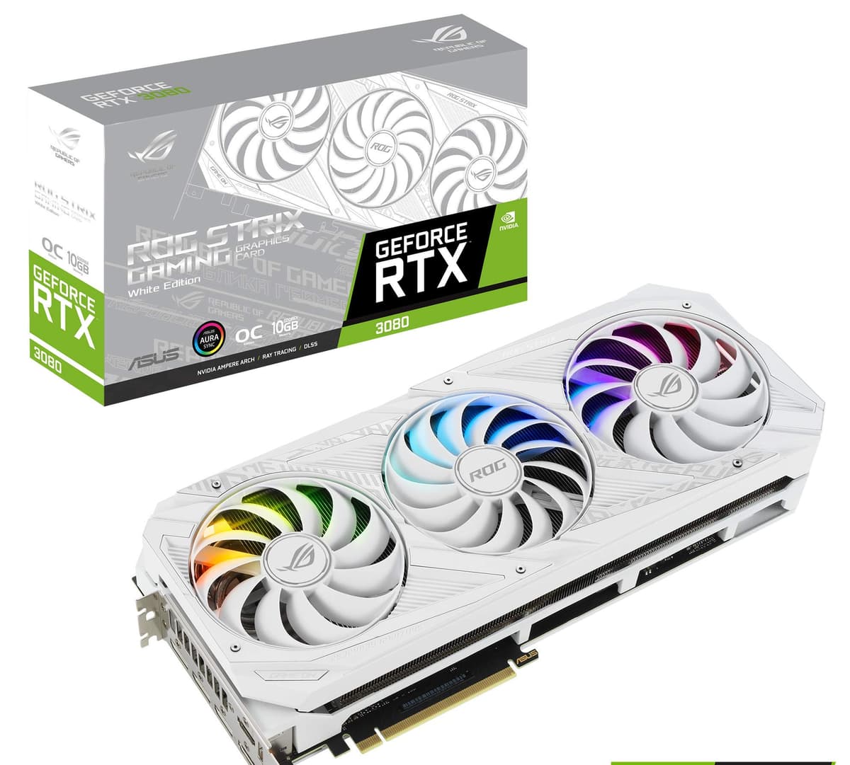 ASUS ROG STRIX GeForce RTX 3080 White OC Edition 10GB ROG-STRIX-RTX3080-O10G-WHITE
