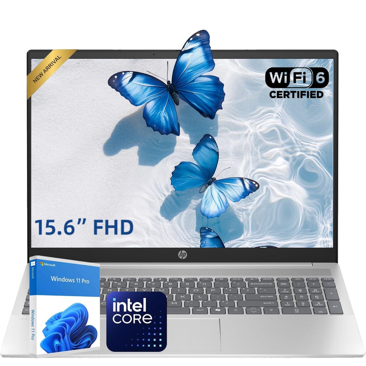 HP más reciente laptop empresarial de 15.6" FHD, serie procesador Intel de doble núcleo, 32GB RAM | 2TB SSD PCIe, Wi-Fi 6, Copilot AI, lector de tarjetas SD, Win11 Pro con Microsoft Office, para trabajo y estudio G9