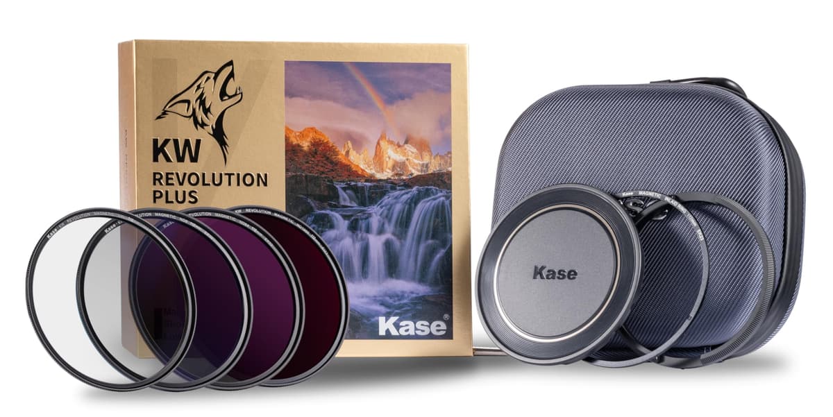 Kit de Filtros Kase Revolution Plus Master Magnético Antichoque Vidrio Óptico Templado con Aros Codificados por Color incluye CPL ND8 ND64 ND1000 Tapa de Lente y Estuche (112 mm) 1121262034