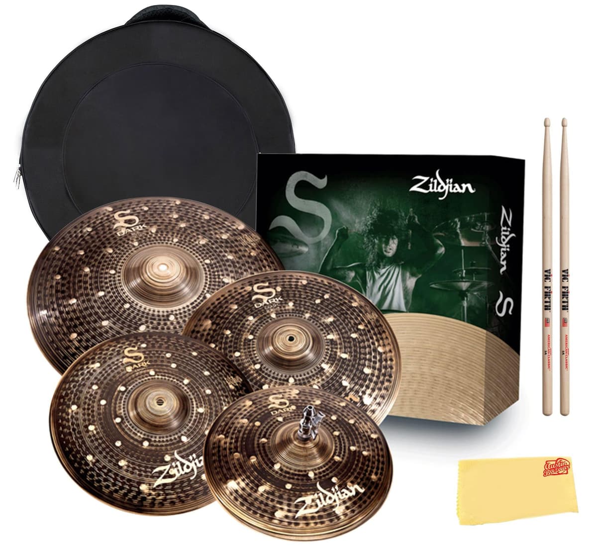 Zildjian SD4680 S Dark Pack - 14"/16"/18"/20" con accesorios AUS-SD4680-COMBO-DLX-V2