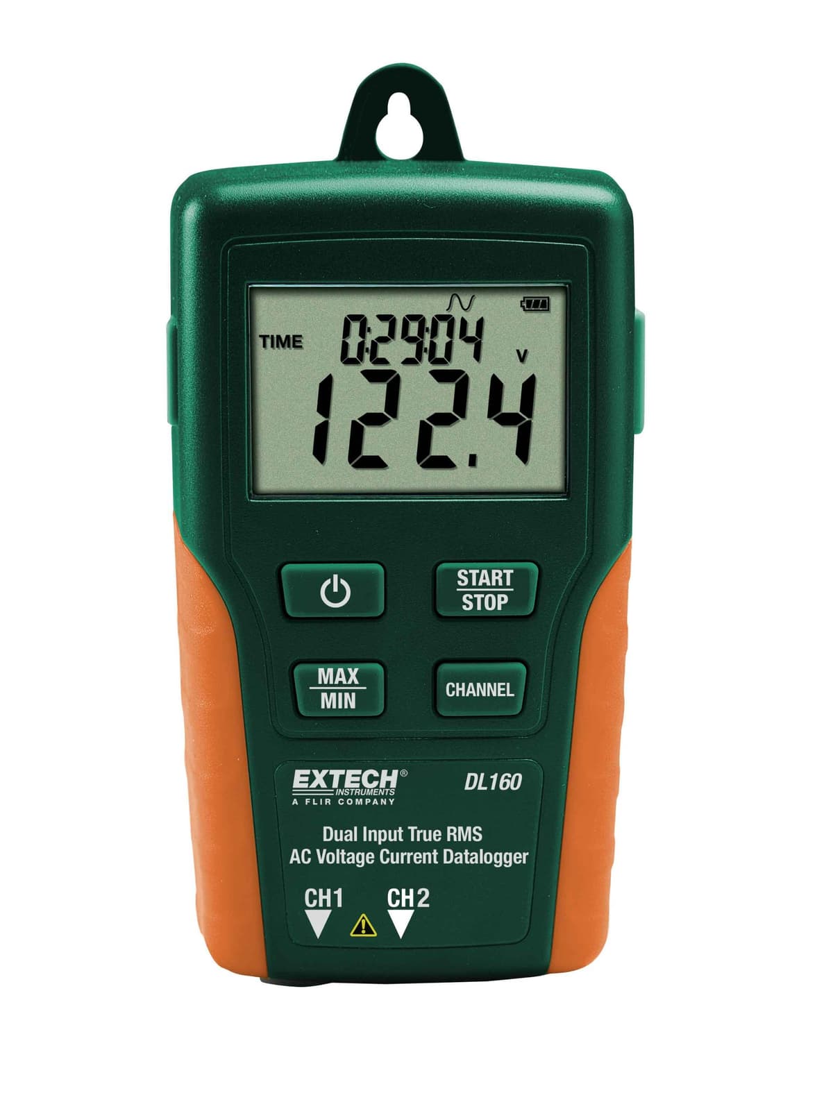 Extech DL160 Registrador de datos dual True RMS para voltaje/corriente AC