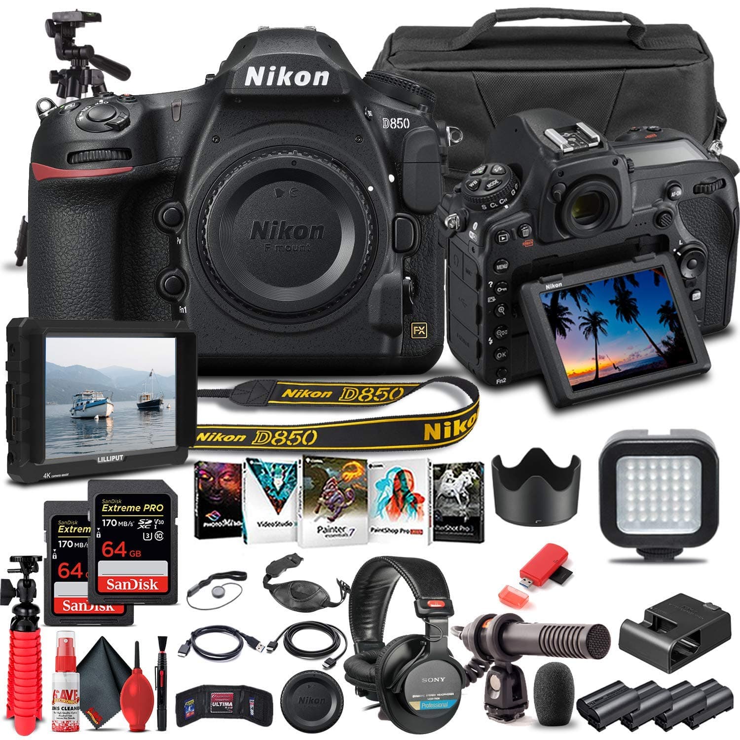 Nikon D850 DSLR (Cuerpo) + Monitor 4K + Accesorios Pro (Renewed) 1585_EDI6RE_3