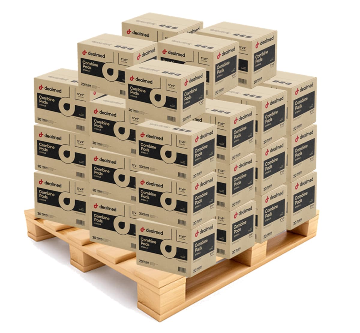 Dealmed Abdominal Combine Pads 5" x 9" Sterile, Individually Wrapped (20/Box; 20/Case; 38/Pallet)