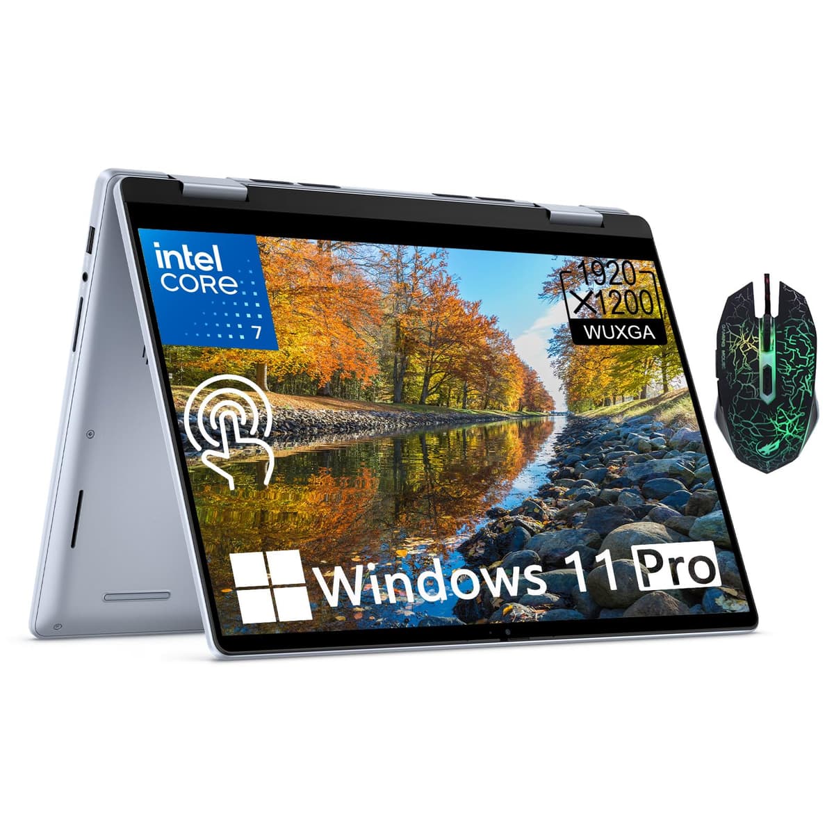 Dell Inspiron 14 7440 Laptop Empresarial 2 en 1 de 14" FHD+ (1920x1200) con Pantalla Táctil, Intel Core Ultra 7 150U, 16GB DDR5, 1TB SSD PCIe, Teclado Retroiluminado, Wi-Fi 6, Webcam FHD, ExpressCharge, Windows 11 Pro, Azul Hielo Intel Core 7 150U