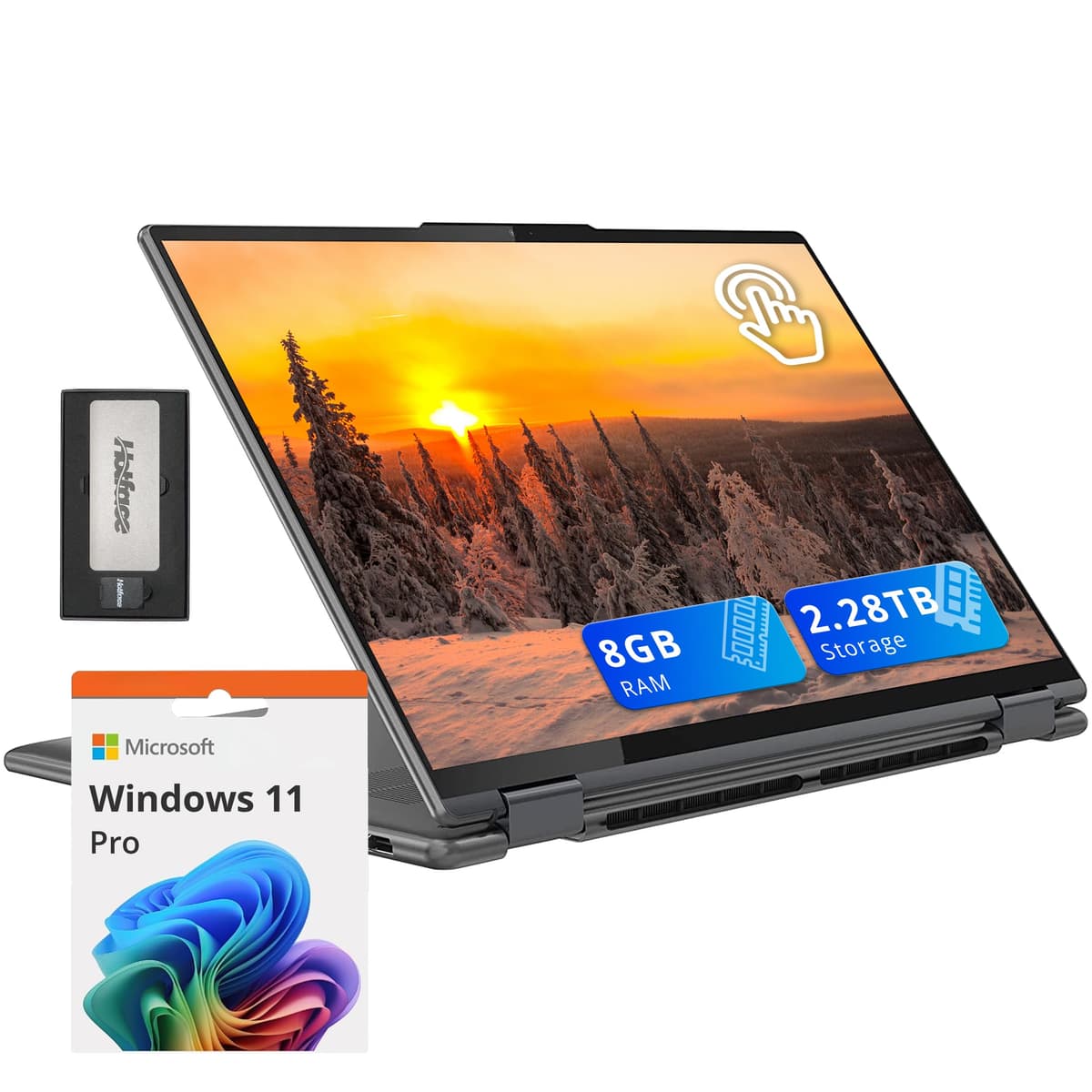 Lenovo Yoga 7 16" 2.5K 2-en-1 Touchscreen, Intel i5-1240P, 8GB RAM, 2.28TB, Win 11 Pro