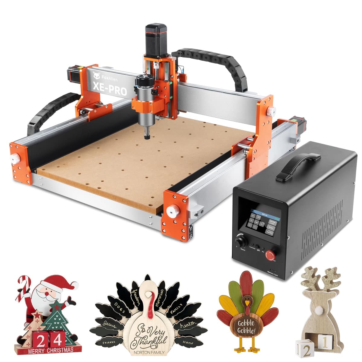 FoxAlien XE-PRO CNC Router 3-Ejes con Husillos de Bolas y Motores Paso a Paso Closed-Loop