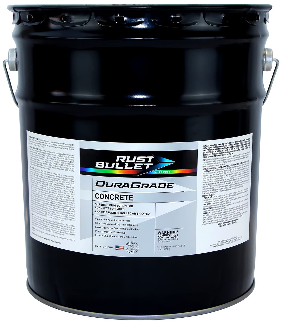 RUST BULLET DuraGrade Concrete Turquoise 5 Gallon - Pintura de Concreto de Alto Rendimiento 850154005310