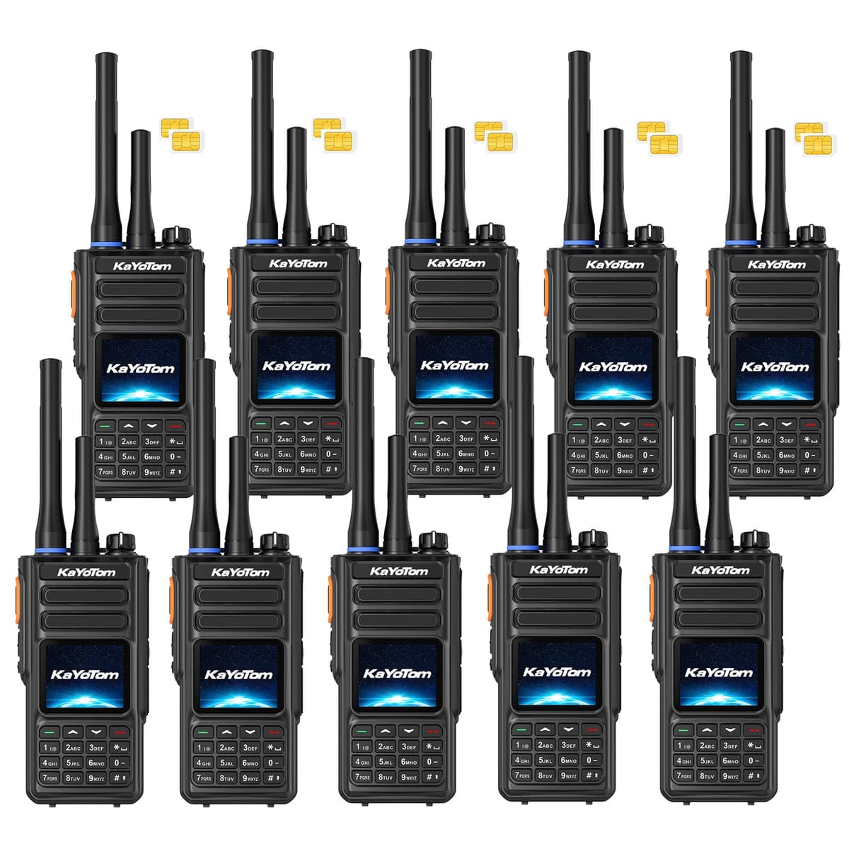 Radio Walkie Talkie KaYoTom D16 Dual-Mode PoC + UHF con SIM de por vida