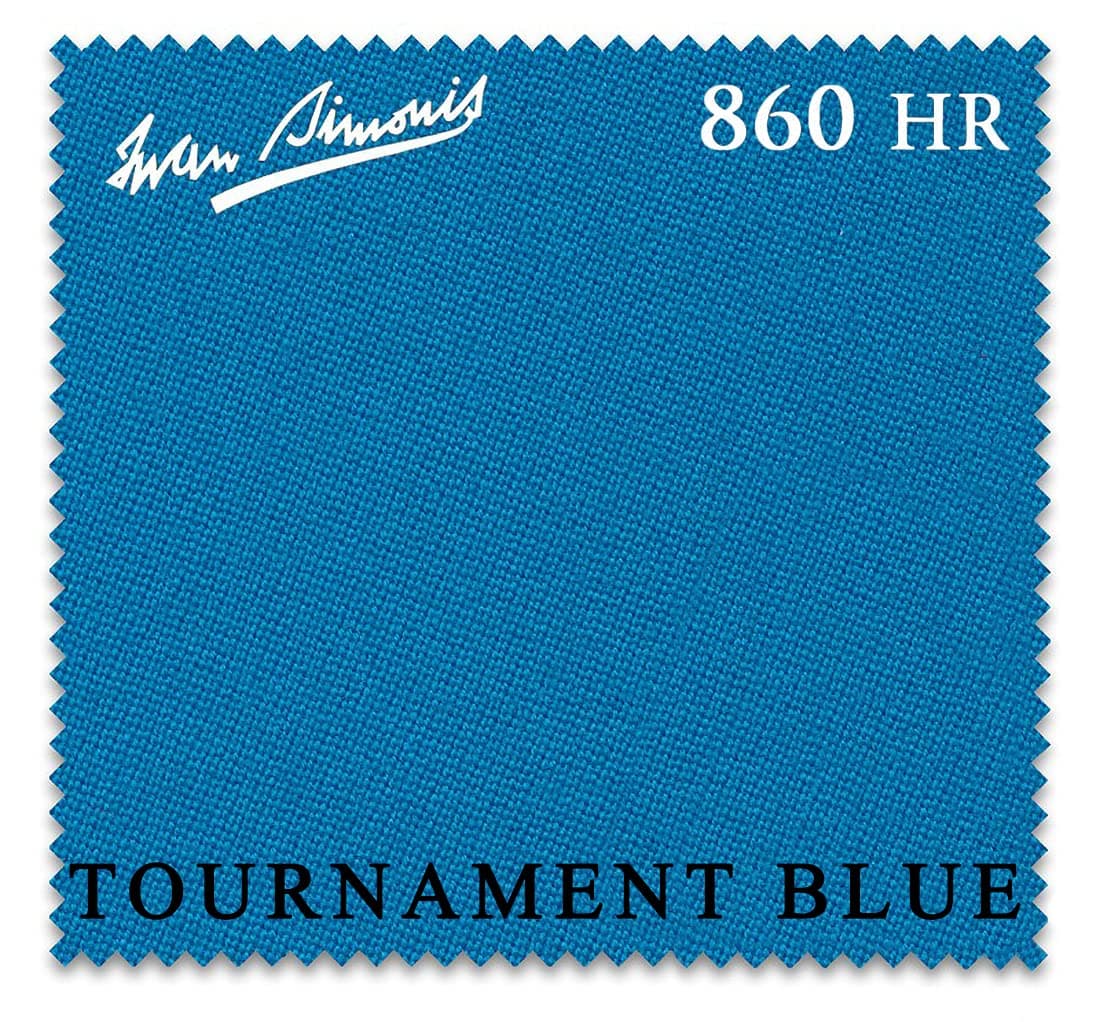 Billiard City Simonis 860HR tela para mesa de billar 10 ft - Tournament Blue, rieles pre-cortados