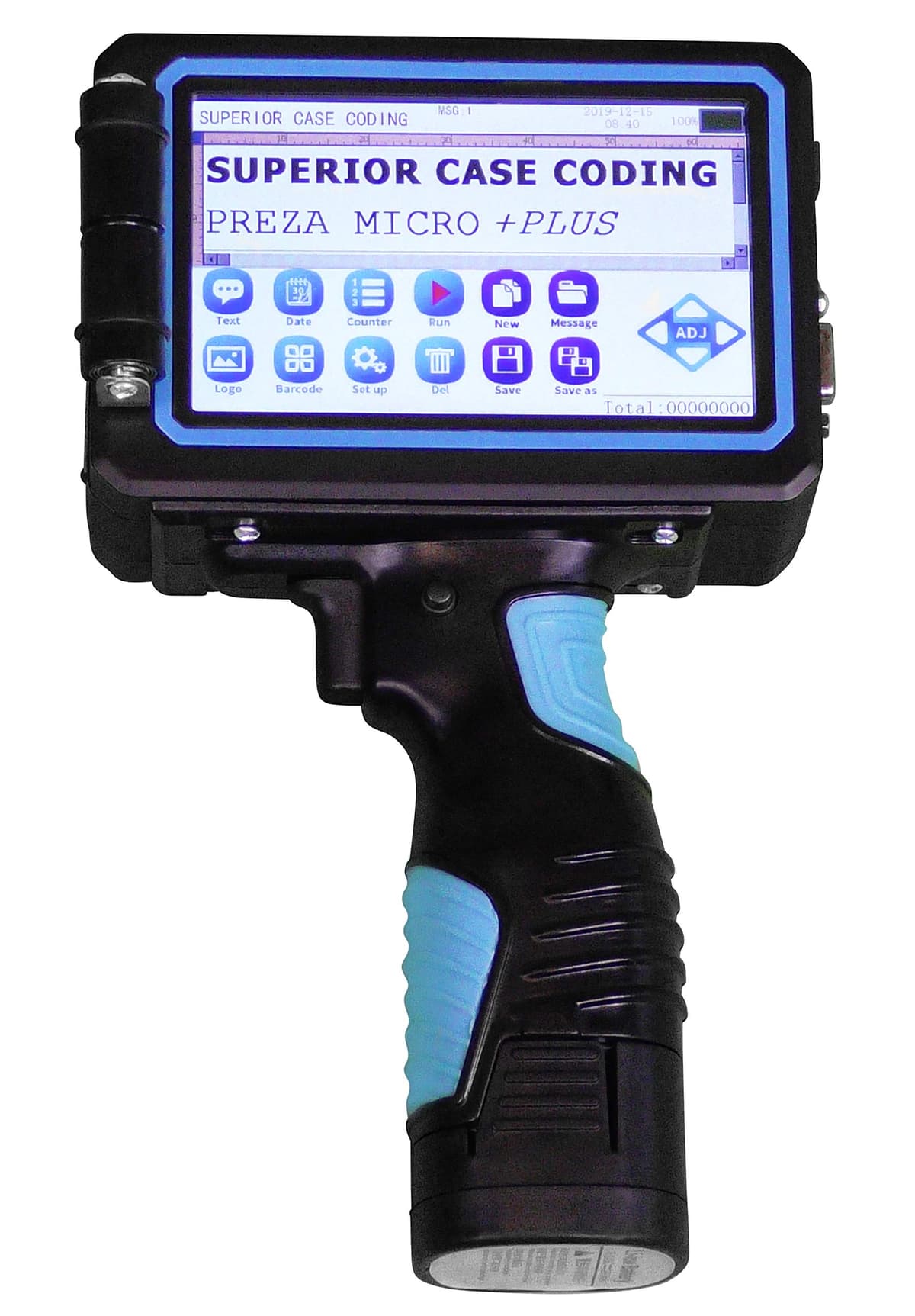 Preza MICRO + PLUS SBK Impresora de mano portátil para codificación con cartucho negro incluido MICRO + PLUS SBK Handheld Inkjet Printer