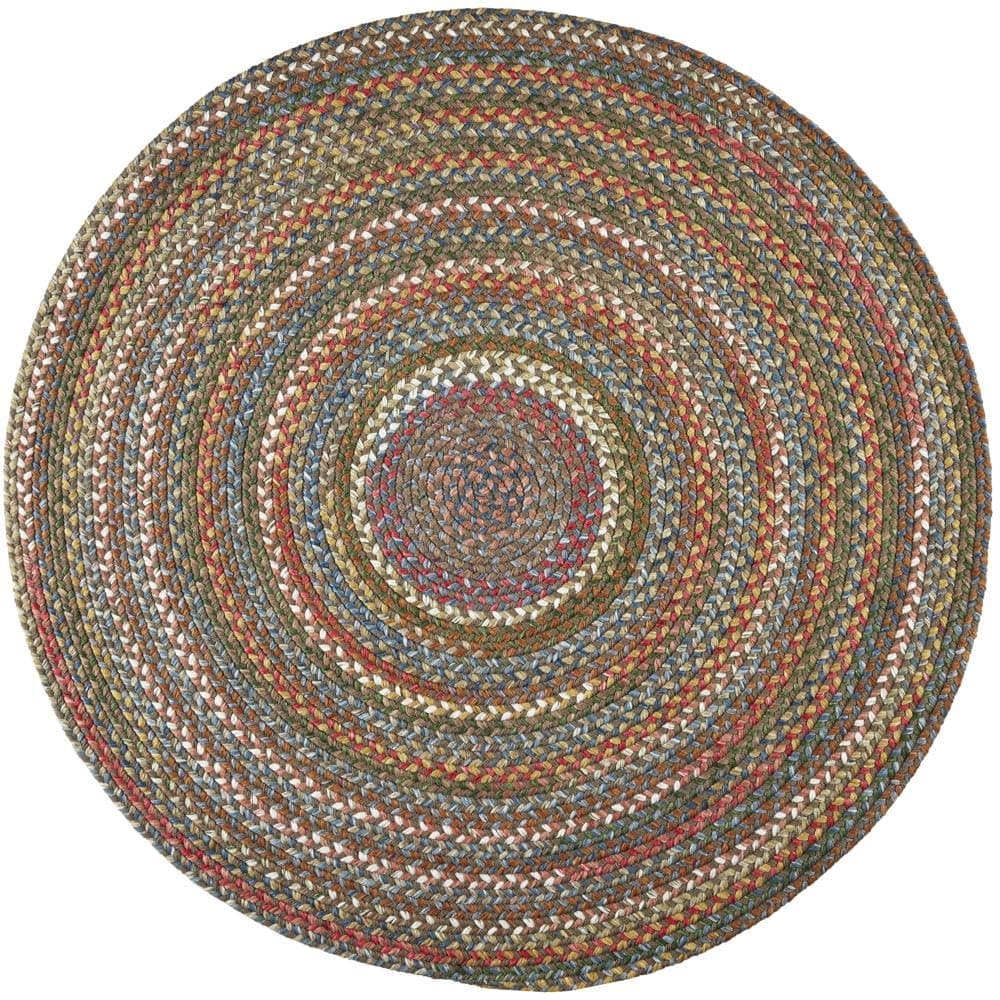 Super Area Rugs Gemstone Alfombra Trenzada Interior/Exterior - Bronze - 7' Round RHO-CJ35R084X084