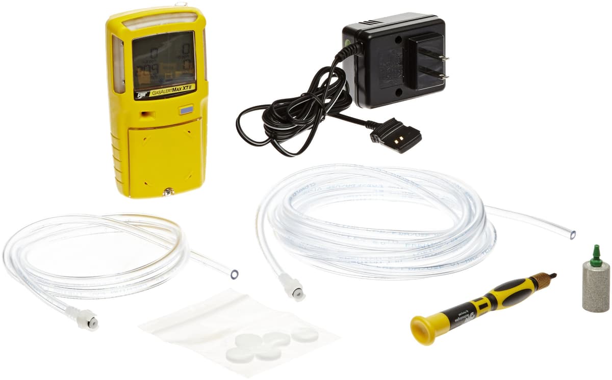 BW Technologies GasAlertMax XT II XT-XWHM-Y-NA Detector Portátil de 4 Gases con Bomba, Amarillo
