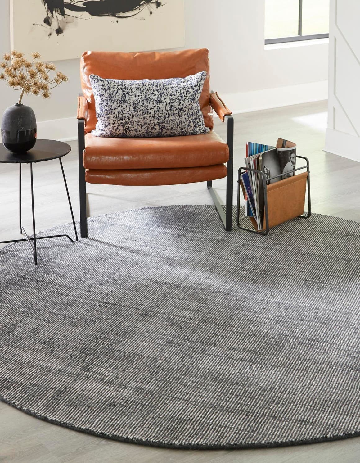 Unique Loom Jill Zarin English Manor Collection Alfombra - Estilo farmhouse (10' redonda, Earl Grey/Ivory) 3170918