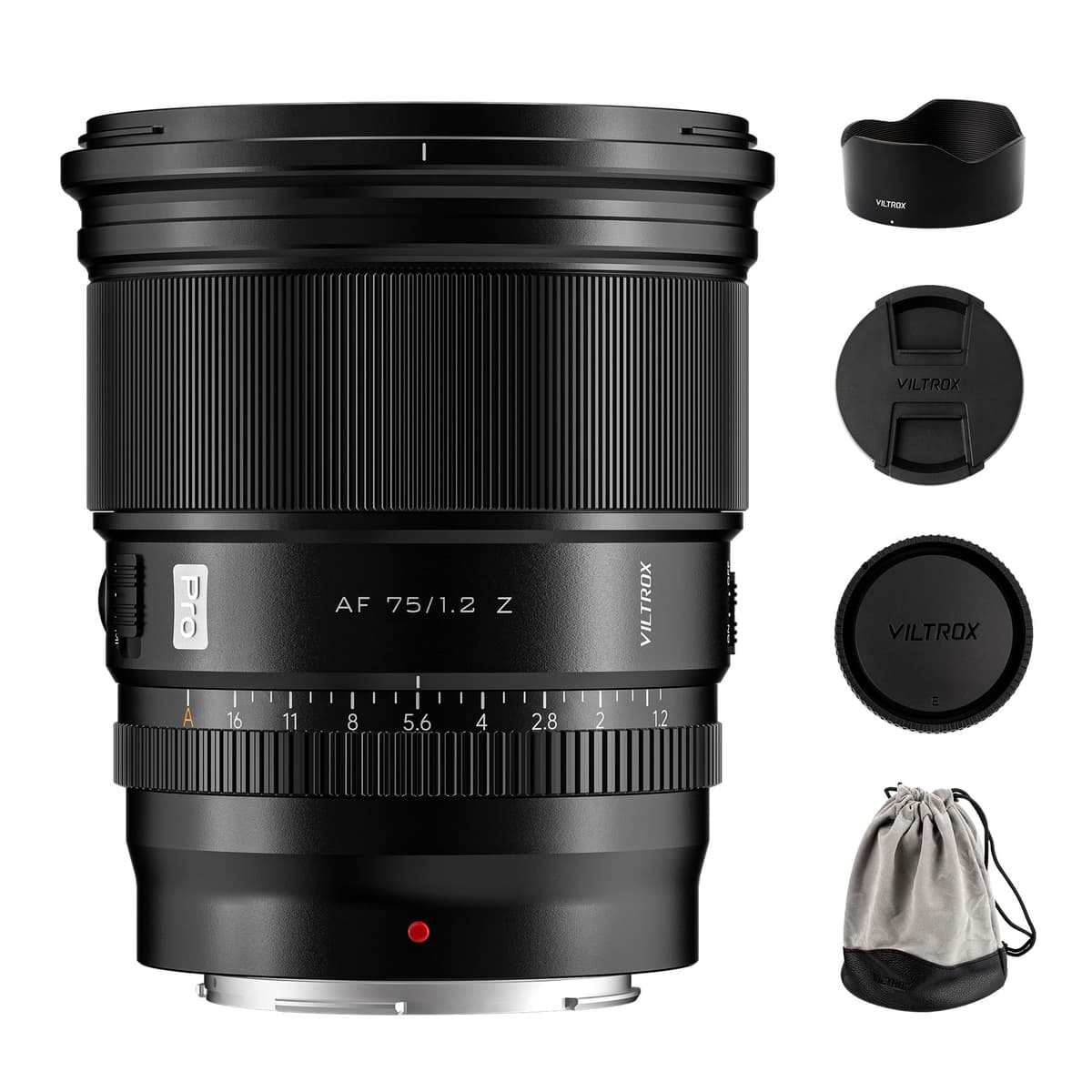 VILTROX PRO 75mm F1.2 Lente de Enfoque Automático para Cámaras Nikon Z-Mount, Gran Angular Ultra f/1.2 Gran Apertura Lente Prime APS-C AF Compatible con Cámaras Nikon Z Z9 Z8 Z7 Z6 Z5 Z50 Z30 ZFC WYSM-75 Z