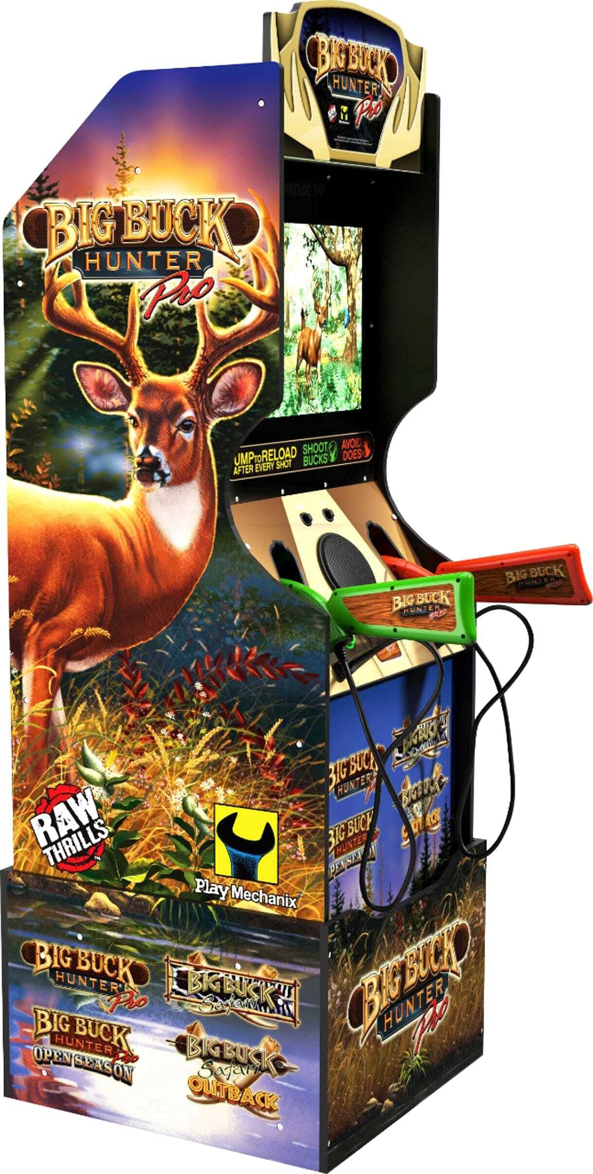 ARCADE1UP Big Buck Hunter Pro Gabinete de Arcade para Juegos con Elevador y Cartel de Chapa Hatch-Draggles-Clipon-02