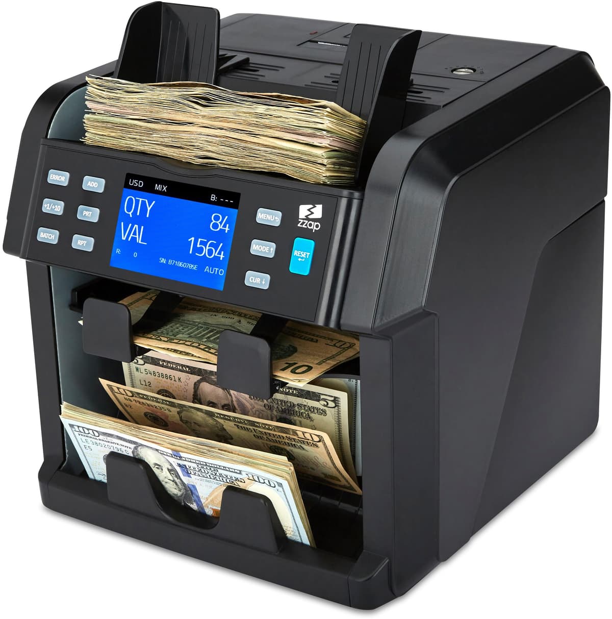 ZZap NC70 Contadora de Billetes Multidivisa - Contador/Detector de Falsos / 2 Bolsas NC70_V.4
