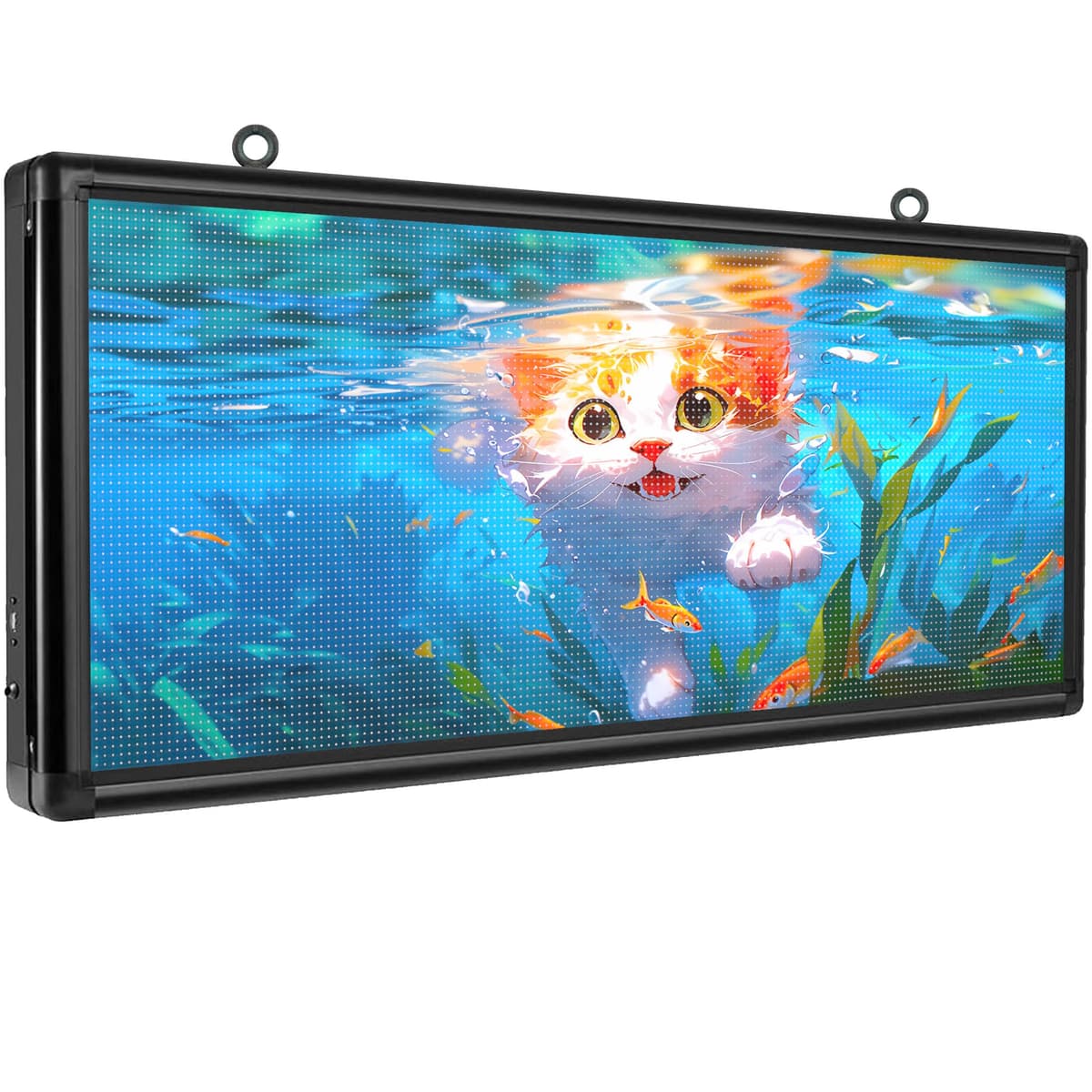 szyishang YS Outdoor P6 Letrero LED programable (40"x18"), WiFi + USB, RGB Full Color