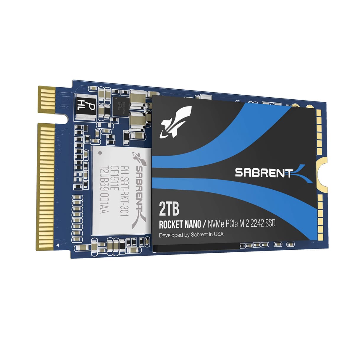 SABRENT SSD NVMe PCIe M.2 2242 Rocket de 2TB, sin DRAM, bajo consumo, alto rendimiento (SB-1342-2TB)