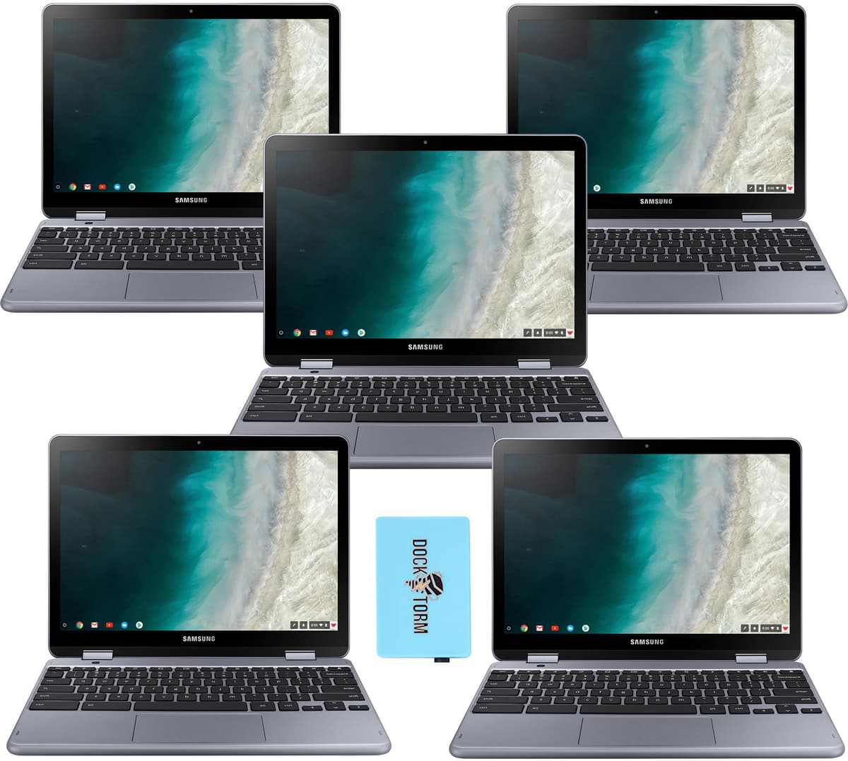 Samsung Chromebook Plus V2 Light Titan 12.2" FHD 2-en-1 táctil con dock y mouse inalámbrico Samsung V2