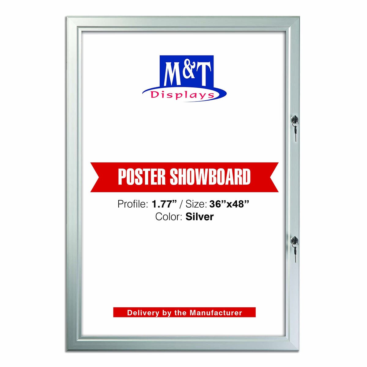 M&T Displays Secure Outdoor Notice Board 36x48 - Tablero de anuncios exterior seguro y resistente USBN000036