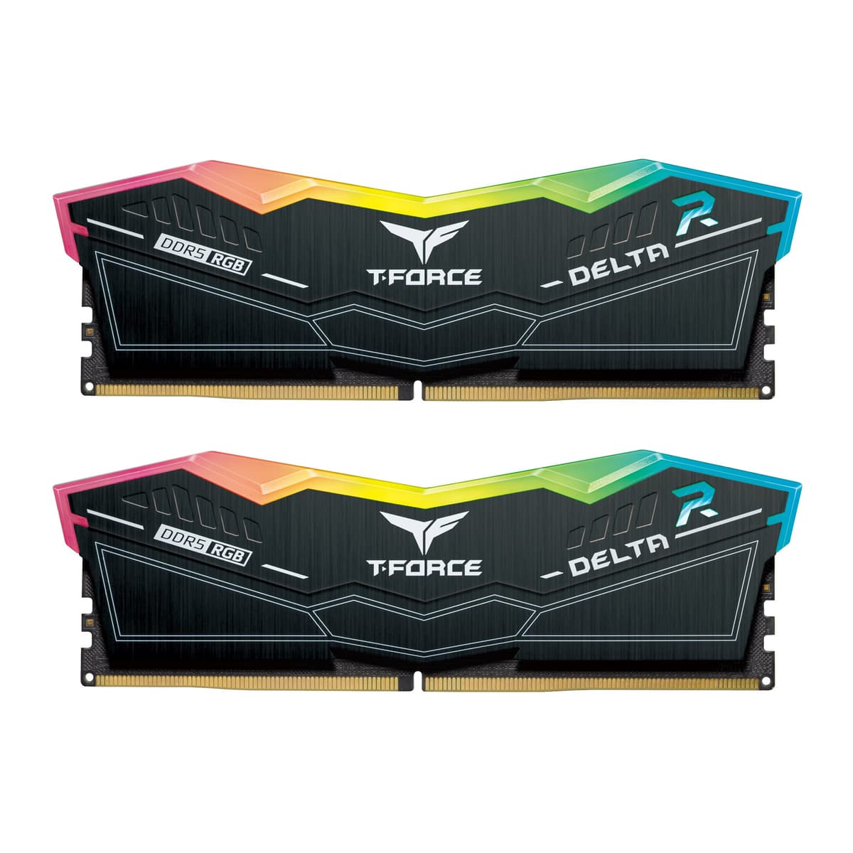 TEAMGROUP T-Force Delta RGB DDR5 RAM 32GB (2x16GB) 5200MHz PC5-41600 CL40 Compatible con Intel XMP 3.0 y AMD EXPO Módulo de memoria para escritorio RAM Negro FF3D532G5200HC40CDC01