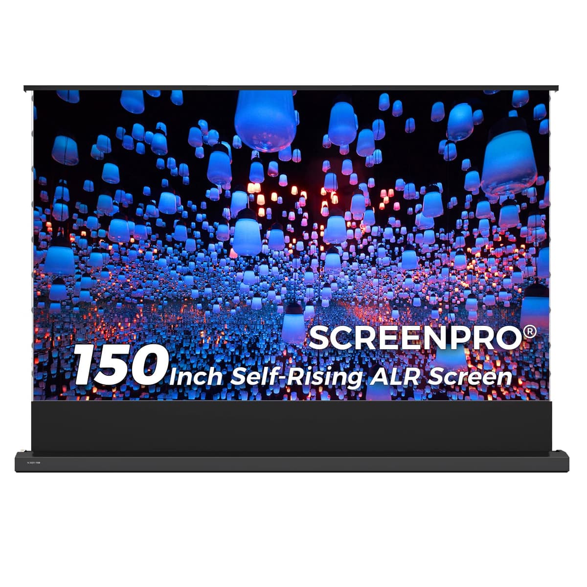 SCREENPRO Pantalla de proyector motorizada 150" Tensionada floor-rising ALR 16:9 TD91508KR-Black