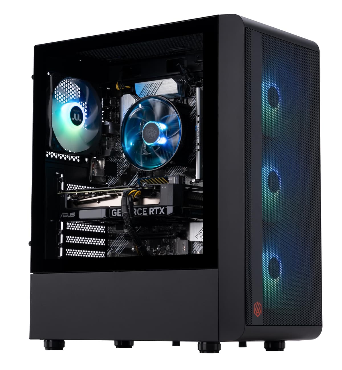 ADVANCED BATTLESTATIONS ABS Stratos Ruby - PC Gaming AMD Ryzen 7 5700X, RTX 4060 Ti, 32GB, 1TB NVMe ASR5700X4060TI8G
