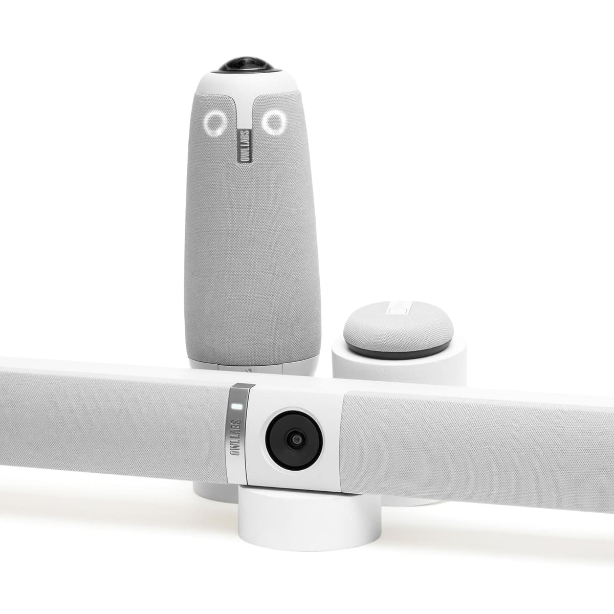 Meeting Owl 3 + Owl Bar + Mic de expansión - Bundle de videoconferencia 360° 4K con audio extendido