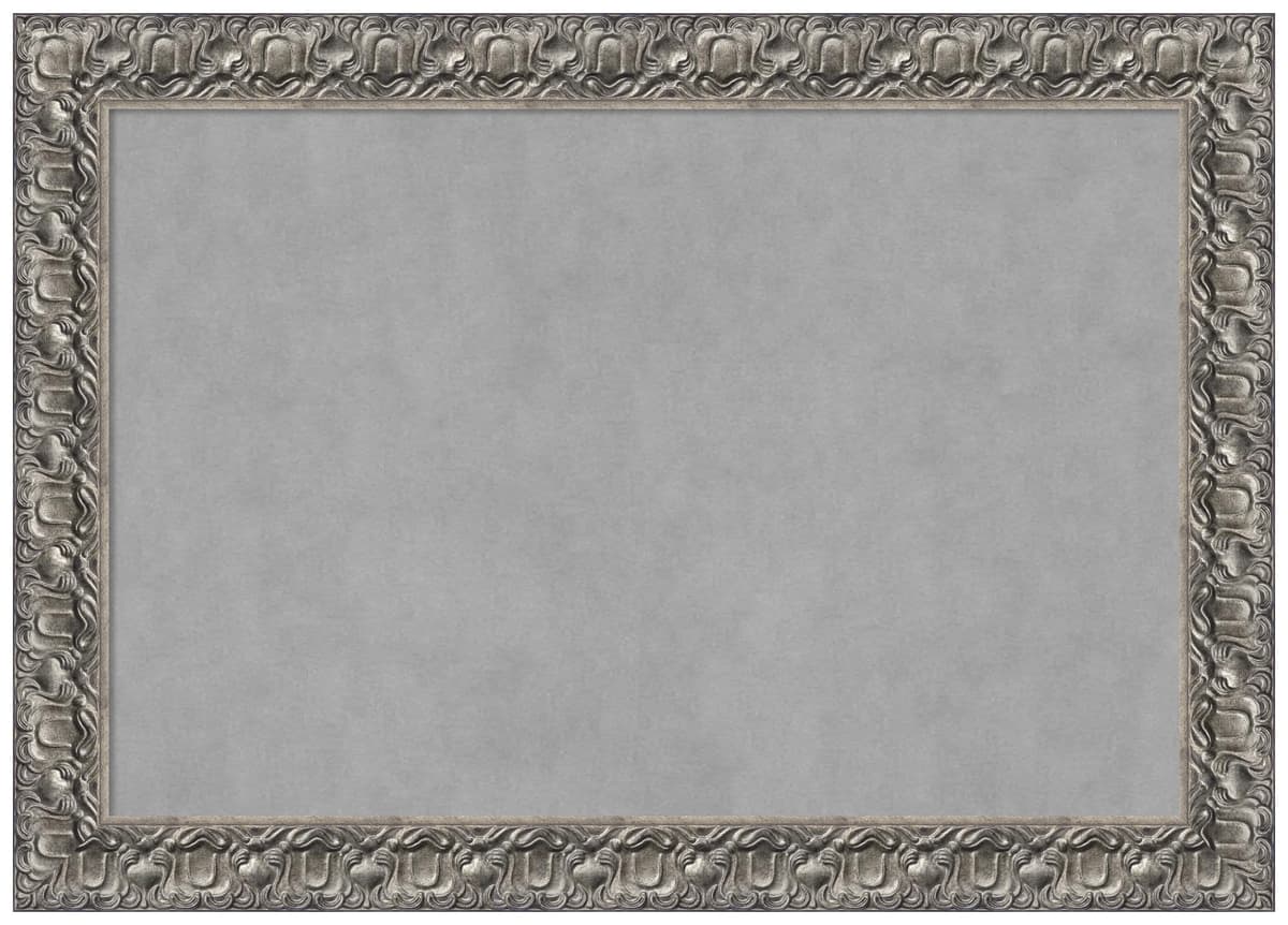 Amanti Art 42x30 Framed Magnetic Board Silver Luxor 28588181957
