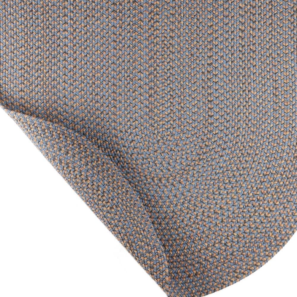 Super Area Rugs Sanibel Alfombra Trenzada Indoor/Outdoor Tweed - Denim Blue - 6' x 9' Oval RHO-SN96R072X108