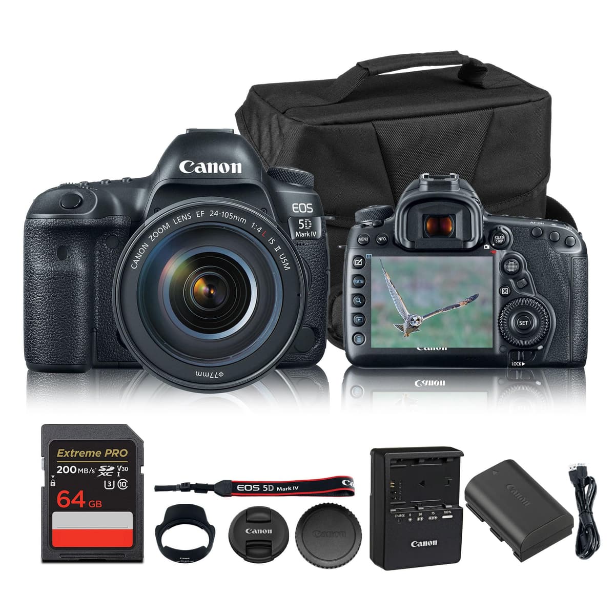 Canon EOS 5D Mark IV con EF 24-105mm f/4L IS II USM, bolsa y tarjeta 64GB 1483C010_EDIP_1