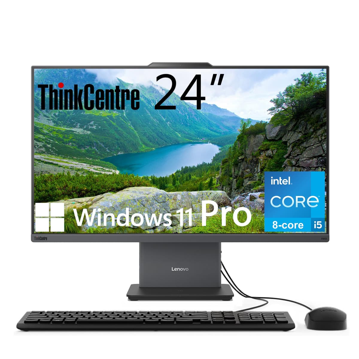 Lenovo ThinkCentre AIO 24" FHD i5-13420H 16GB DDR5 256GB SSD Windows 11 Pro