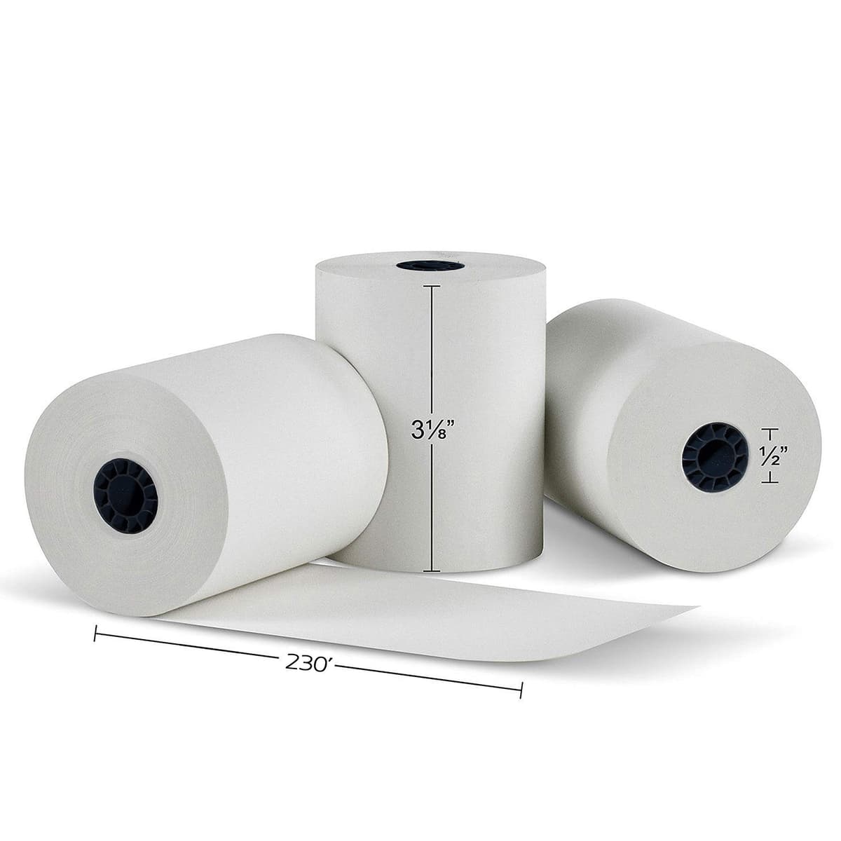 BuyRegisterRolls 300 rollos - Papel térmico 3 1/8 x 230 ft, pack de 300 PAPER ROLLS
