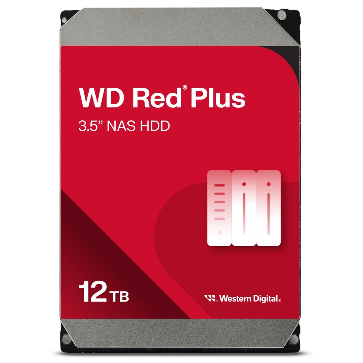 Western Digital Disco Duro Interno NAS WD Red Plus 12TB - 7200 RPM, SATA 6 GB/s, CMR, 512 MB Caché, 3.5" - WD120EFBX