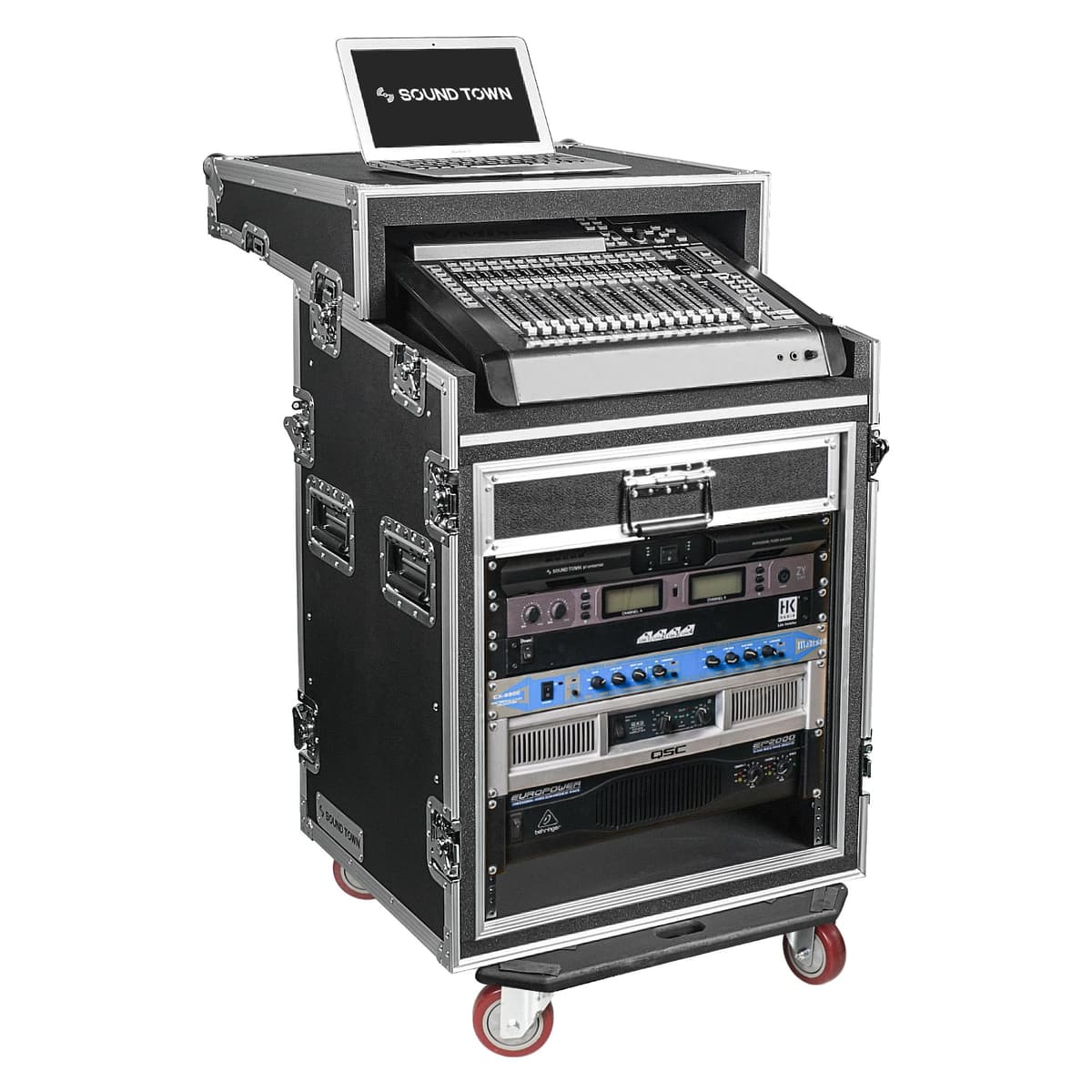 Sound Town Estuche ATA Shock Mount 12U STMR-SP12UW