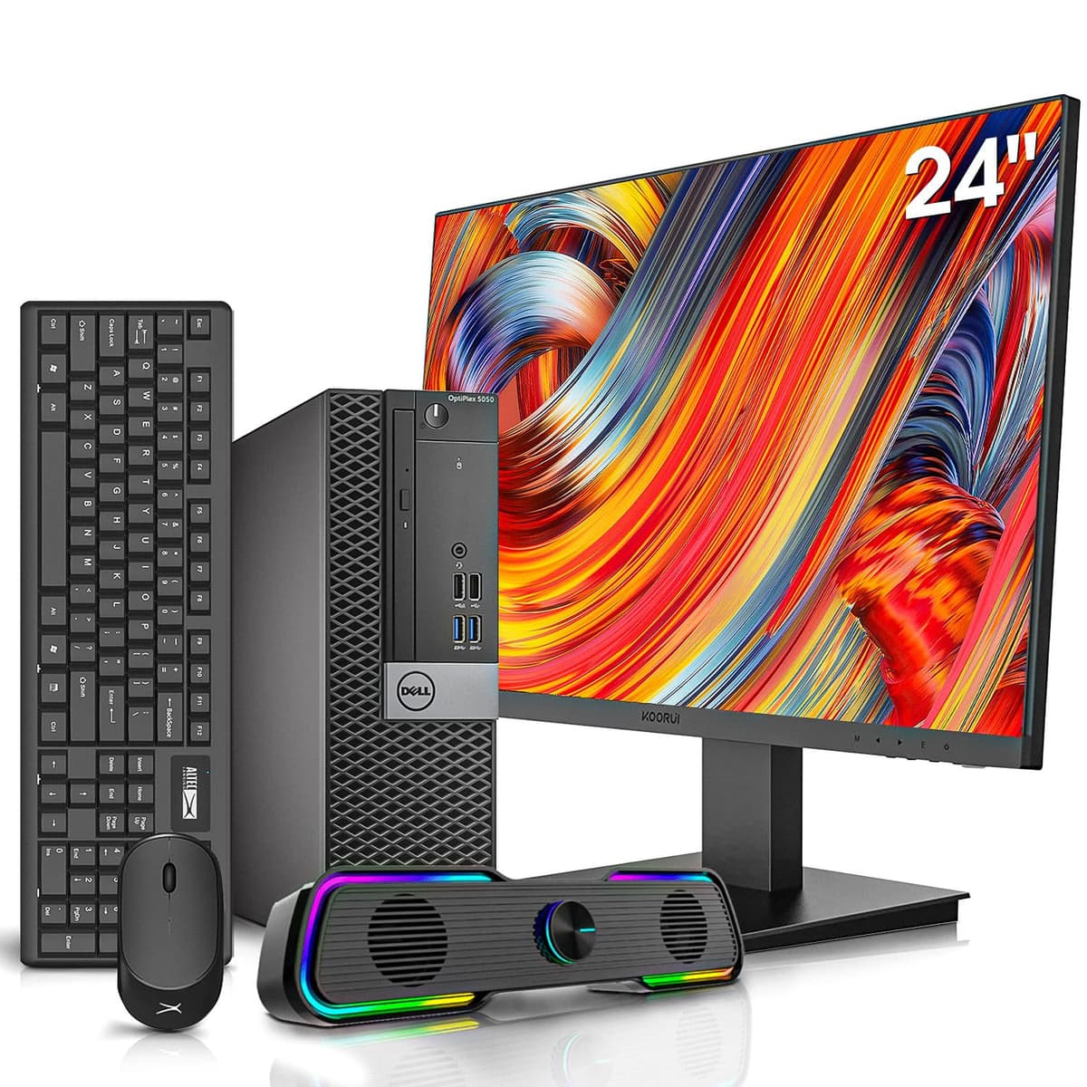 Computadora de Escritorio Dell OptiPlex 5050 con Monitor de 24", Paquete PC, Intel i7-6700 3.4GHz, 32GB RAM DDR4, Nuevo SSD M.2 NVMe 512GB, WiFi 6 Intel AX200 Integrado, Bluetooth 5.2, HDMI, Windows 11 Pro (Reacondicionado)