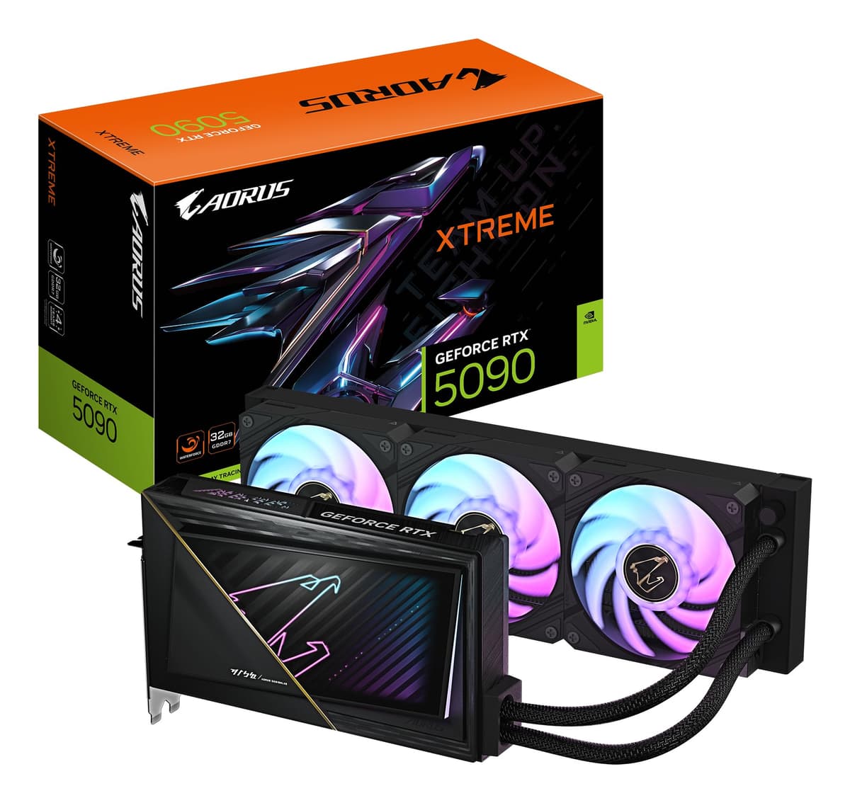 Gigabyte AORUS GeForce RTX 5090 Xtreme WATERFORCE 32G - 32GB GDDR7, PCIe 5.0, Watercooling GV-N5090AORUSX W-32GD