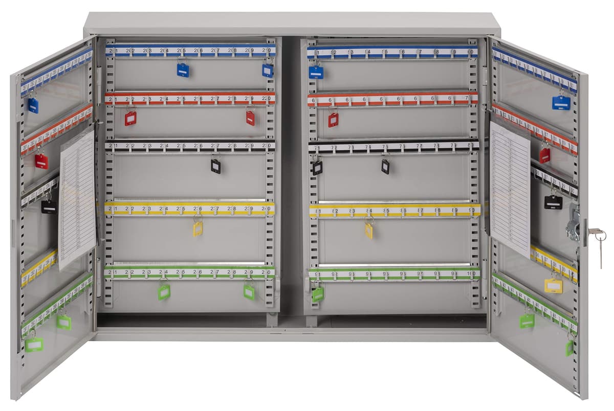 Burg-Wächter Burg Wachter KC200HL Gabinete de llaves doble puerta gris 200 ganchos STE-KC200HL